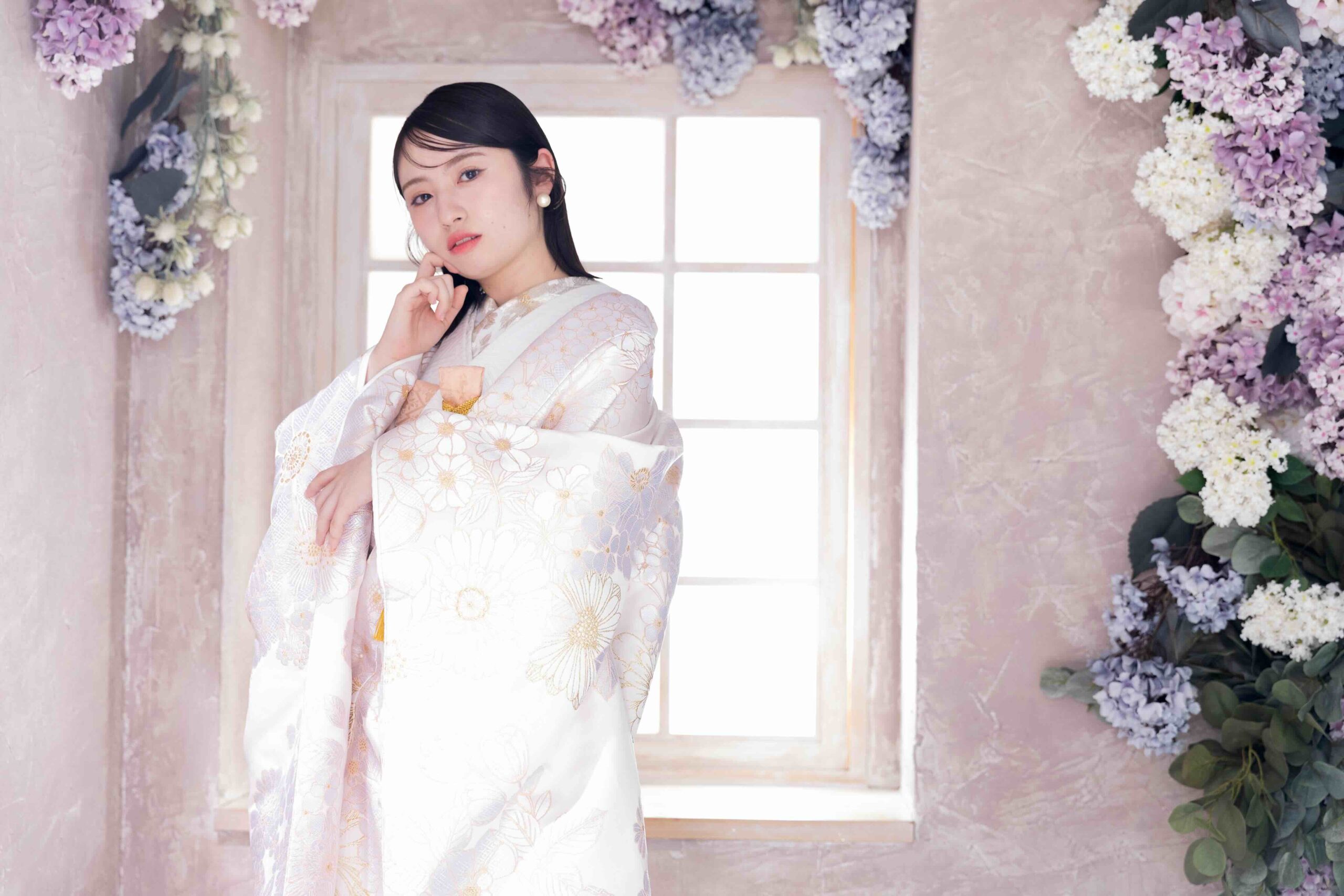 【自分らしく】札幌フォトウェディングで「白無垢」をおしゃれに見せる掛下や小物の色合わせ♡